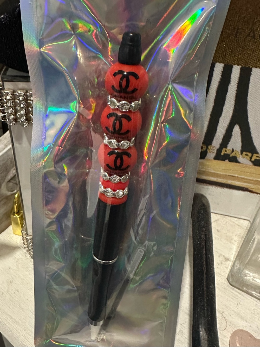Red writing pen with free pen refill! NEW!